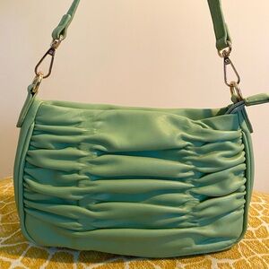 Ruffled shoulder bag